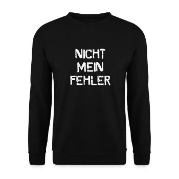Unschuldig Unschuldslamm Nicht mein Fehler Ausrede - Unisex Pullover - Schwarz - Vorne - Alina (178cm) & Michal (187cm)