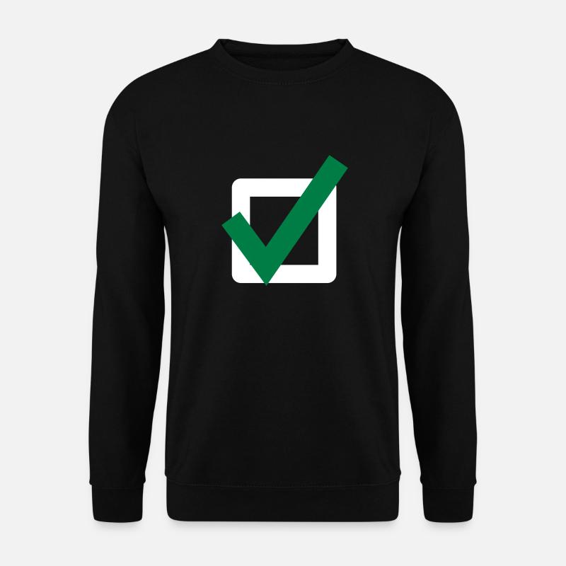 Haken Häkchen Symbol Icon - Unisex Pullover - Schwarz