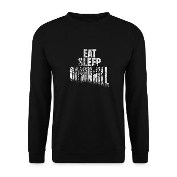 Downhill Gift Downhiller shirt - Unisex Sweatshirt - black - Front - Alina (178cm) & Michal (187cm)