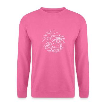 Strand Meer Sonne Palmen - Unisex Pullover - Pink - Vorne