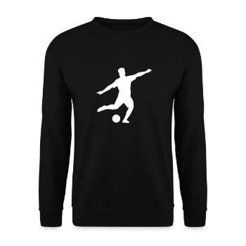 Joueur de football Joueur de football - Sweat-shirt Unisexe - noir - Devant - Alina (178cm) & Michal (187cm)