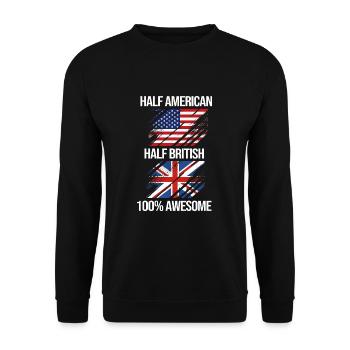 England English - Unisex Sweatshirt - black - Front - Alina (178cm) & Michal (187cm)