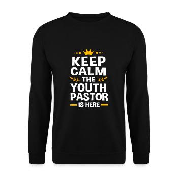 Youth pastor - Unisex Sweatshirt - black - Front - Alina (178cm) & Michal (187cm)