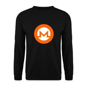 Monero - Unisex Pullover - Schwarz - Vorne - Alina (178cm) & Michal (187cm)