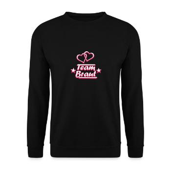 Team bride - Unisex Sweatshirt - black - Front - Alina (178cm) & Michal (187cm)