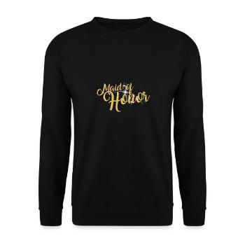 Maid Of Honor Bachelorette Party - Unisex Sweatshirt - black - Front - Alina (178cm) & Michal (187cm)