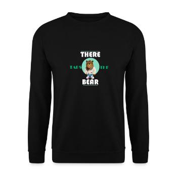 The bear quivers Denglish Funny Funny - Unisex Sweatshirt - black - Front - Alina (178cm) & Michal (187cm)