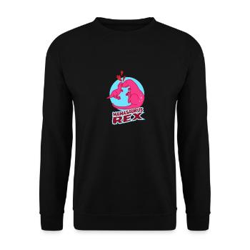Mamasaurus Dinosaur T Rex Mother's Day for Mother - Unisex Sweatshirt - black - Front - Alina (178cm) & Michal (187cm)