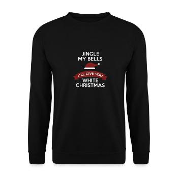 Drôle Jingle My Balls pour Noël blanc - Sweat-shirt Unisexe - noir - Devant - Alina (178cm) & Michal (187cm)