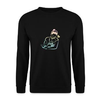 Baby Schwangerschaft Mama Kind Mutter Geschenkidee - Unisex Pullover - Schwarz - Vorne - Alina (178cm) & Michal (187cm)