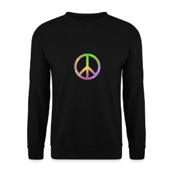 peace peace sign peace - Unisex Sweatshirt - black - Front - Alina (178cm) & Michal (187cm)