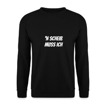I have to shit - Unisex Sweatshirt - black - Front - Alina (178cm) & Michal (187cm)