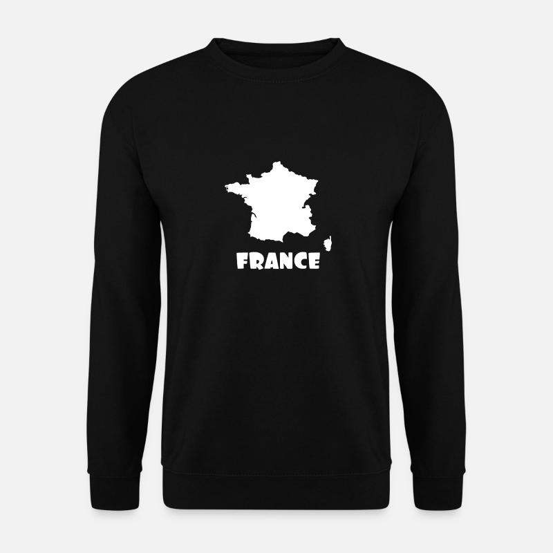 France Karte cooles Geschenk - Unisex Pullover - Schwarz