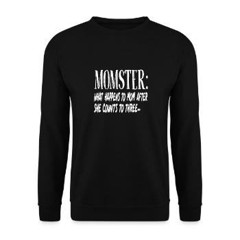 Maman maman maman maman maman cadeau sort proverbes - Sweat-shirt Unisexe - noir - Devant - Alina (178cm) & Michal (187cm)