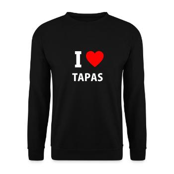 I Love Tapas Food Spanish Spain Gift - Unisex Sweatshirt - black - Front - Alina (178cm) & Michal (187cm)