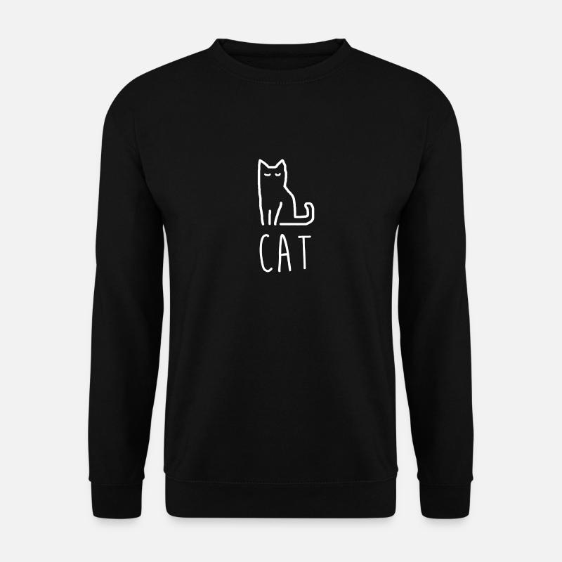 Cat Katze Geschenkidee - Unisex Pullover - Schwarz