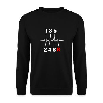 Voiture Gears Manuel Guy Guy cadeau idée cadeau - Sweat-shirt Unisexe - noir - Devant - Alina (178cm) & Michal (187cm)