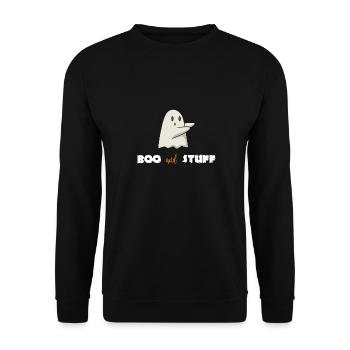 Halloween fantôme fantôme costume drôle cadeau - Sweat-shirt Unisexe - noir - Devant - Alina (178cm) & Michal (187cm)