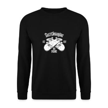 Skateboarding - Live Fast The Young - Unisex Sweatshirt - black - Front - Alina (178cm) & Michal (187cm)