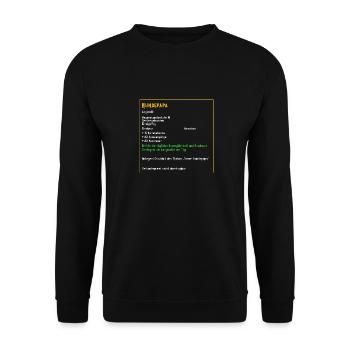 Legendärer Hundepapa Legendär Hund Tiere - Unisex Pullover - Schwarz - Vorne - Alina (178cm) & Michal (187cm)
