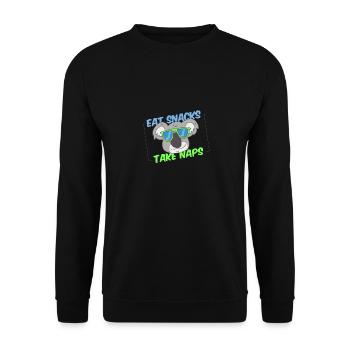 koala 4 white - Unisex Pullover - Schwarz - Vorne - Alina (178cm) & Michal (187cm)