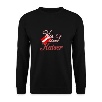 We are Emperor - Austria - Unisex Sweatshirt - black - Front - Alina (178cm) & Michal (187cm)