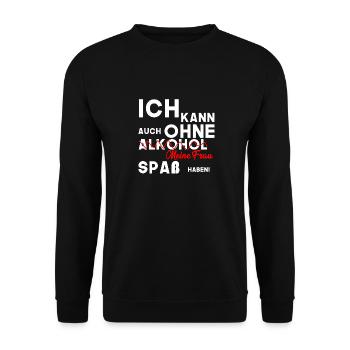 Jungesellenabschied - Unisex Pullover - Schwarz - Vorne - Alina (178cm) & Michal (187cm)