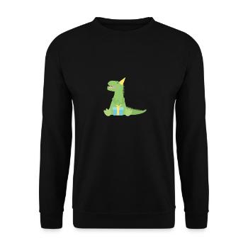 T Rex Birthday Gift - Unisex Sweatshirt - black - Front - Alina (178cm) & Michal (187cm)