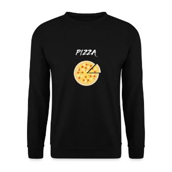 Pizza - Unisex Sweatshirt - black - Front - Alina (178cm) & Michal (187cm)