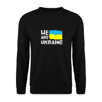 We are Ukraine - Unisex Sweatshirt - black - Front - Alina (178cm) & Michal (187cm)