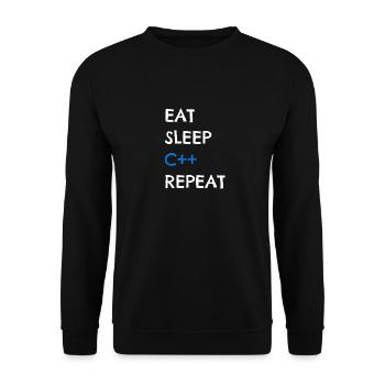 C++ - Unisex Pullover - Schwarz - Vorne - Alina (178cm) & Michal (187cm)