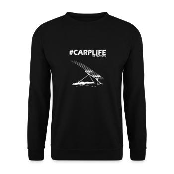 CARPLIFE - 36 Tactics - RodPod Carp Karpfenangler - Unisex Pullover - Schwarz - Vorne - Alina (178cm) & Michal (187cm)