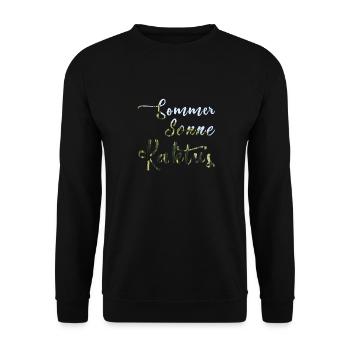 Sommer Sonne Kaktus - Unisex Pullover - Schwarz - Vorne - Alina (178cm) & Michal (187cm)