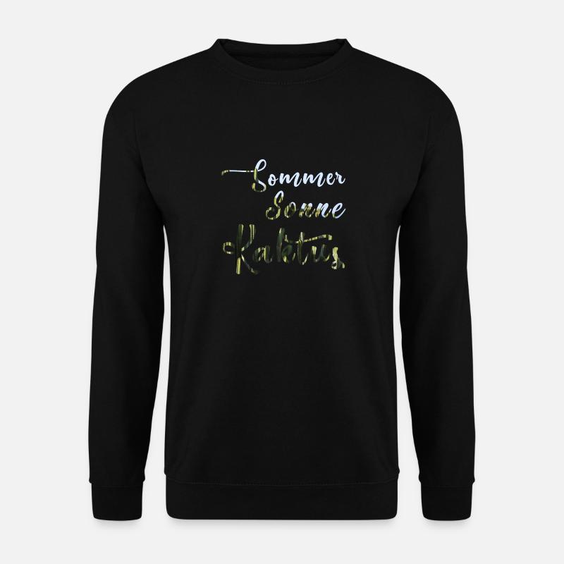 Sommer Sonne Kaktus - Unisex Pullover - Schwarz