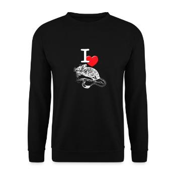 mouse - Unisex Sweatshirt - black - Front - Alina (178cm) & Michal (187cm)
