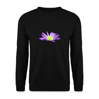 magical violet flower, blossom, nature - Unisex Sweatshirt - black - Front - Alina (178cm) & Michal (187cm)