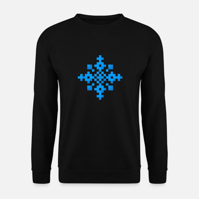 Snowflake (pixel art) - Unisex Sweatshirt - black
