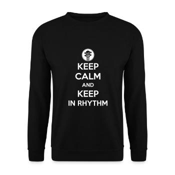 Le bassiste Keep Calm - Sweat-shirt Unisexe - noir - Devant - Alina (178cm) & Michal (187cm)