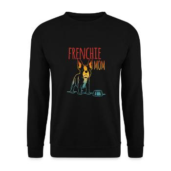 Meilleure Frenchie Mom Ever Français Bulldog Mama - Sweat-shirt Unisexe - noir - Devant - Alina (178cm) & Michal (187cm)