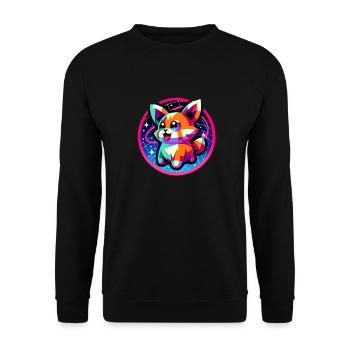 Corgi Entdecker - Unisex Pullover - Schwarz - Vorne - Alina (178cm) & Michal (187cm)