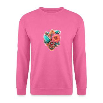 Wunderschönes Boho Blumen Herbarium Bouquet - Unisex Pullover - Pink - Vorne