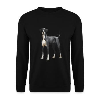 Great Dane Dog - Unisex Sweatshirt - black - Front - Alina (178cm) & Michal (187cm)