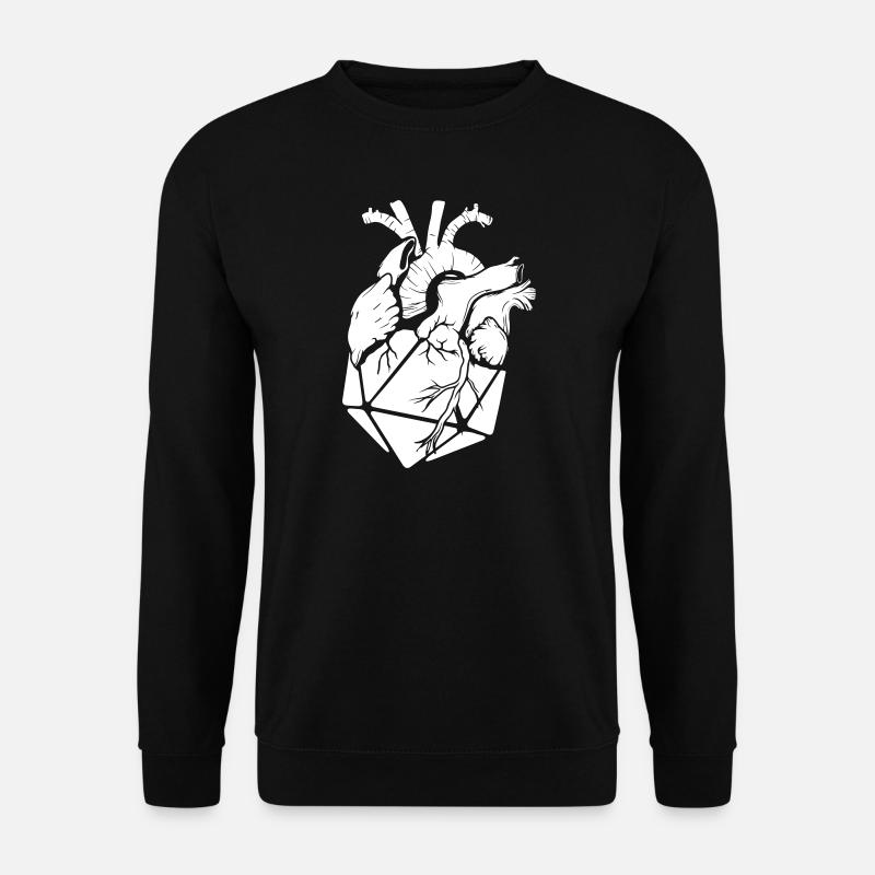 Pen and paper herz - Unisex Pullover - Schwarz