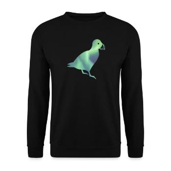 Island Papageitaucher Puffin Iceland Polarlicht - Unisex Pullover - Schwarz - Vorne - Alina (178cm) & Michal (187cm)