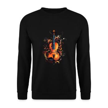 Geiger Geige Geigenmusik Kunst Geigenspieler - Unisex Pullover - Schwarz - Vorne - Alina (178cm) & Michal (187cm)