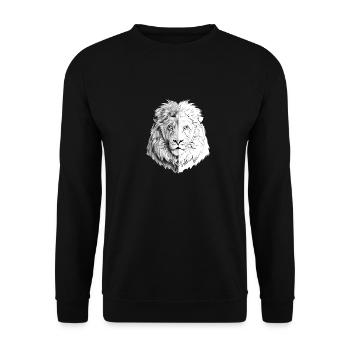 Un lion dessiné intéressant - Sweat-shirt Unisexe - noir - Devant - Alina (178cm) & Michal (187cm)