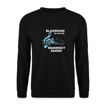 Brass music is like telling the truth! - Gift - Unisex Sweatshirt - black - Front - Alina (178cm) & Michal (187cm)