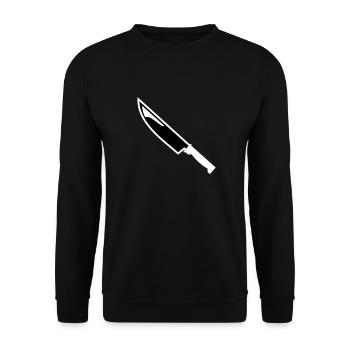 Messer - Unisex Pullover - Schwarz - Vorne - Alina (178cm) & Michal (187cm)