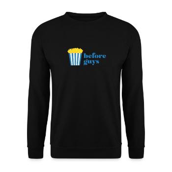 Ich habe Fritten - Unisex Pullover - Schwarz - Vorne - Alina (178cm) & Michal (187cm)