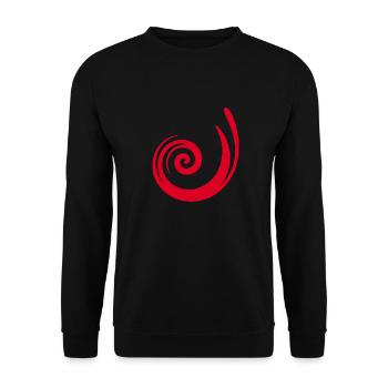 rotes Muster rot Geschenkidee - Unisex Pullover - Schwarz - Vorne - Alina (178cm) & Michal (187cm)